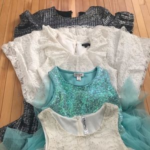 4 Girls Party Dresses Size M/L